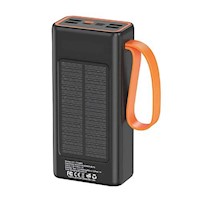 Cargador portátil solar 50000mAh Sanci con múltiples puertos USB, carga rápida 2.1A y pantalla para monitoreo de energía